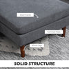 U Shape Couch with Double Chaise Lounge, Modern 4 Seater Sofa with Wooden Legs, Fabric Sofa for Living Room
