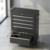 5-Drawer Rolling Tool Cabinet on Wheels, Lockable Tool Chest, Tool Organizer for Garage, Factory and Workshop, Black