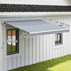 8' x 7' Retractable Awning, Patio Awnings, Sunshade Shelter with 280 g/m² UV & Water-Resistant Fabric and Aluminum Frame for Deck, Balcony, Yard