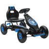 Pedal Go Kart w/ Adjustable Seat, Rubber Wheels Shock Absorb, Blue