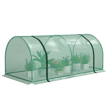 Mini Greenhouse Portable Hot House for Plants with Zippered Doors for Outdoor, Indoor, 79
