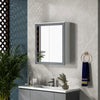 Bathroom Mirror Cabinet, Wall Mounted Medicine Cabinet with Mirror, Double Doors and Adjustable Shelves, White