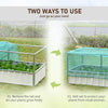 Raised Garden Bed, 5.7 x 3 x 2.3ft Steel Planter Box Outdoor with Cover, Gloves for Growing Vegetables, Flowers, Herbs, Green
