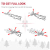 7.5ft Christmas Tree Artificial Snow Flocked Christmas Tree with Warm White LED Light, Holiday Home Xmas Decoration, Green White