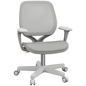 Ergonomic Office Chair, Desk Chair with Lumbar Support, Flip-up Armrest, Diamond Fabric Computer Chair for Office, Dark Grey