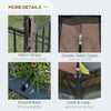 10'x10' Soft-top Patio Gazebo with Double Tier Roof, Mesh Curtains, Display Shelves, Top Hooks