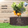 Galvanized Raised Flower Bed, 4 x 4 x 1.5 ft Outdoor Metal Raised Bed with Safety Edging and Gloves, Dark Grey