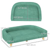 Dog Sofa for Large Dogs with Washable Cover, Anti-slip Foot Pads, Green