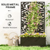 Raised Garden Bed with Trellis, Outdoor Privacy Screen with Planter Box, 24