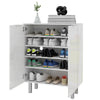 Shoe Cabinet, Shoe Storage Cabinet with Soft-Close Hinges and Adjustable Shelves, Holds 15-20 Pairs, High Gloss White