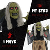 Witch Halloween Animatronic Halloween Animatronic with Sound Activated, Light Up Eyes