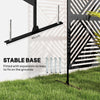 Metal Outdoor Privacy Screen, Freestanding Outdoor Divider with Stand, Decorative Privacy Panel, 78