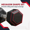Soozier 2 x 20lbs Rubber Dumbbells Weight Set, Dumbbell Hand Weight for Body Fitness Training for Home Office Gym, Black