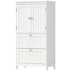 Bathroom Storage Cabinet, Narrow Bathroom Cabinet with 2 Drawers, Adjustable Shelf for Living Room, Entryway, White