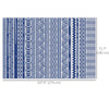 Reversible Outdoor Rug, Patio Floor Mat, 6' x 9' Plastic Rug for Backyard, Deck, Beach, Camping, Dark Blue and White