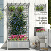 Wood Planter with Trellis for Vine Climbing, Raised Garden Bed, Privacy Screen for Backyard, Patio, Deck, Dark Grey