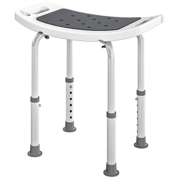 Height Adjustable Shower Chair Padded Bath Seat for Senior,