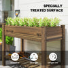 Elevated Planter Box w/ Legs and Storage Shelf, Raised Garden Bed, Elevated Wooden Planter Box, Carbonized