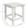 Side Table, Square Patio End Table, Weather Resistant 15