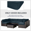 Outdoor Patio Rattan Sofa Set Cushion Polyester Cover Replacement- No Cushion Included
