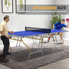 Soozier 9' x 5' Full Size Table Tennis Table, Folding Ping Pong Table with Paddles and Balls