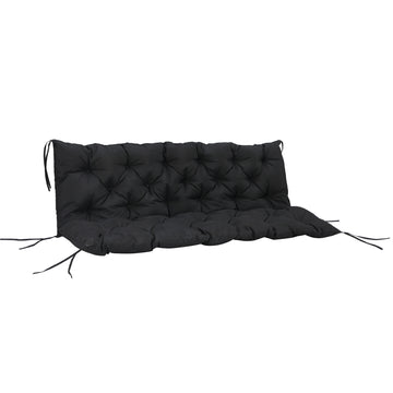 Porch Swing Cushion Garden Bench Cushion with Backrest, Non-Slip 3-Seater Soft Pad, 59.1