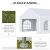 16.5' x 13' Outdoor Tents for Parties, Event Tent with Sides, 4 Windows and 2 Doors, White