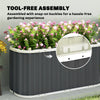 Galvanized Raised Garden Bed, Deep Rot Planter Box, Outdoor Garden Bed with Plant Labels, 5' x 2' x 2', Dark Grey