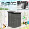 Garden Tool Storage Shed, Small Steel Shed with Lockable Door for Garden & Patio, Galvanized Steel Construction, Dark Gray