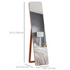 Full Length Mirror for Bedroom, Free Standing Dressing Mirror, Wall Mirror with Wood Frame, 15