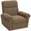 Power Recliner Chair, Fabric Upholstered Recliner Chair with USB Ports, Swivel and Rocking Function, Footrest, Espresso