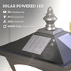 Single Solar Lamp Post Garden Solar-Powered LED Streetlight Style Outdoor Light Waterproof 5-6 Hours with Base for Lawn Pathway Walkway 47