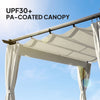 10' x 13' Pergola with Retractable Canopy and Curtains, UPF30+ Sun Shade Shelter for Grill, Garden, Backyard, Deck