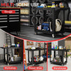 2-Tier Rolling Tool Cart with Wheels, 500 LBS Capacity Utility Cart with Handle, Mobile Service Tool Organizer, Black