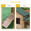 Large Rabbit Hutch Wood Bunny Cage Outdoor Guinea Pig House with Double Runs Slide Out Tray Ramps, 83