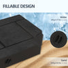 4PCs Patio Umbrella Base, Water or Sand Filled Cantilever Umbrella Weights for Cross Base with Handles, HDPE