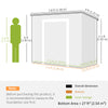 8' x 4' Resin Outdoor Storage Shed with Floor, Window, Lockable Doors and Vents for Backyard Patio Lawn, Light Grey