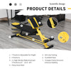 Soozier Adjustable Weight Bench Roman Chair Exercise Training Multi-Functional Hyper Extension Bench Dumbbell Bench Ab Sit up Decline Flat Black and Yellow