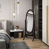 Floor Standing Mirror Full Length Mirror with Adjustable Angle Oval Frame for Dressing Room Bedroom Living Room Coffee