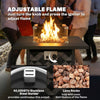 Propane Fire Pit Table, 28 Inch Gas Fire Pit with Explosion-Proof Net and Glass Wind Guard, Gas Tank Holder