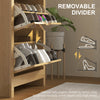 Shoe Storage Cabinet with 3 Flip Drawers and Adjustable Shelves for 18 Pairs of Shoes, Natural Wood