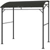 7' x 5' Garden Grill Canopy, BBQ Grill Gazebo Tent with Steel Frame and Hooks, Outdoor Sun Shade, Black