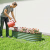 4.9 x 2 x 1ft Galvanized Raised Garden Bed Kit, Metal Planter Box with Safety Edging, Green