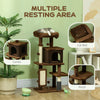 41 Inch Cat Tree with Scratching Posts, Cat Bed, Condo, Grooming Brush, Jumping Platforms, Toy Balls, Anti-tip Kit