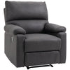 Recliner Chair, Manual Reclining Chair with Footrest, Padded Seat for Living Room, Bedroom, Study