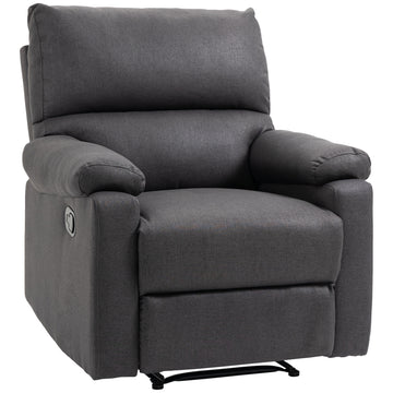 Recliner Chair, Manual Reclining Chair with Footrest, Padded Seat for Living Room, Bedroom, Study