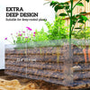 6' x 3' x 2' Raised Garden Bed, Galvanized Planter Box for Growing Flowers, Herbs and Vegetables, Dark Grey