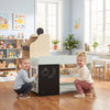 Kids Grocery Store Playset, Wooden Play Store with Play Food, Cash Register, Chalkboard, 44 Accessories for Ages 3-6