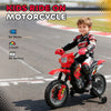 6V Kid Electric Ride On Motorcycle Powered Dirt Bike Battery Scooter For 3-6 Year Old Kids Toddlers W/ Training Wheels Red