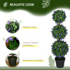 3.5ft Set of 2 Artificial Plants, Lavender Flowers Ball Trees with Pot, for Home Indoor Outdoor Decor